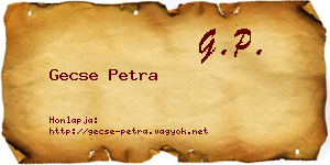 Gecse Petra névjegykártya